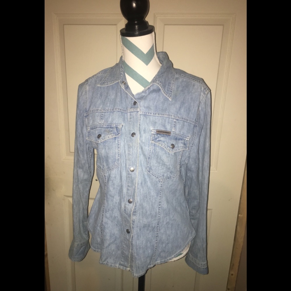 Calvin Klein-thick Jean shirt